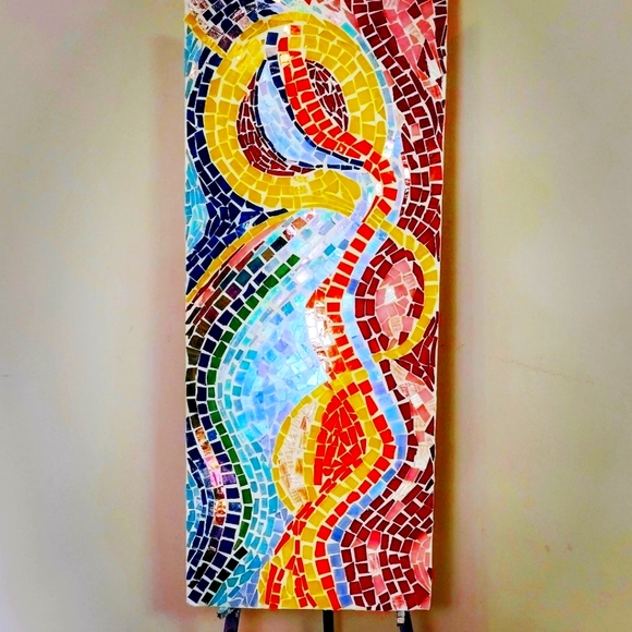 Mosaic glass wall art - Picture 3 of 3